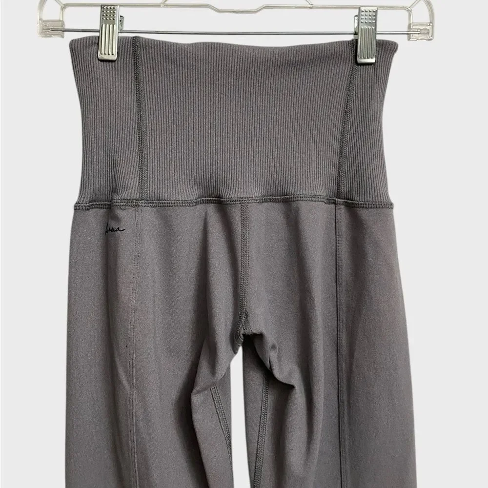 Karma Athletics Yama Leggings Tights Women's Size XS-S Heathered Grey Yoga Gym